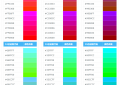 css颜色rgba代码对照表（CSS常用十六进制颜色代码对照表）