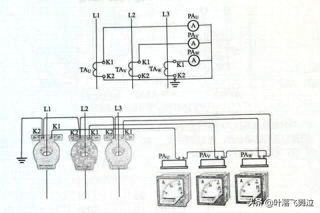 电流表的接法实物图（交流电电流表怎么接线实物图）