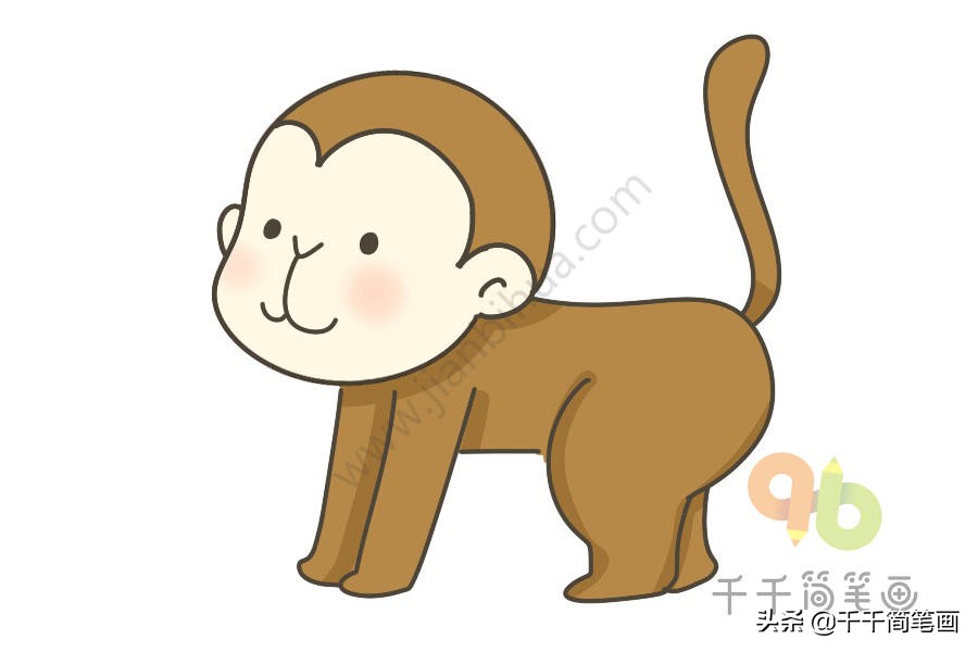 简笔画猴子的画法（10种可爱的小猴子简笔画合集）