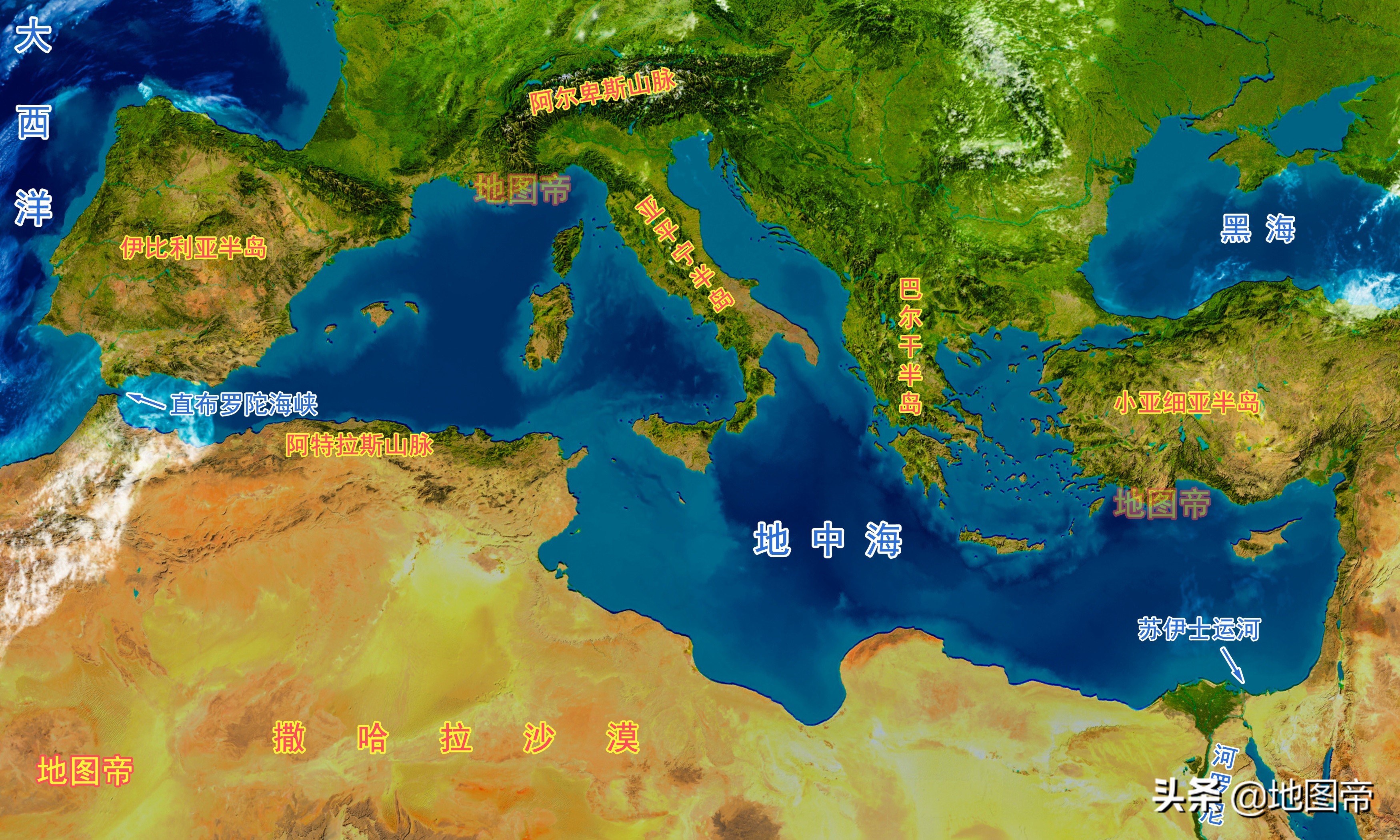 欧洲地形图高清大图_世界地图_初高中地理网