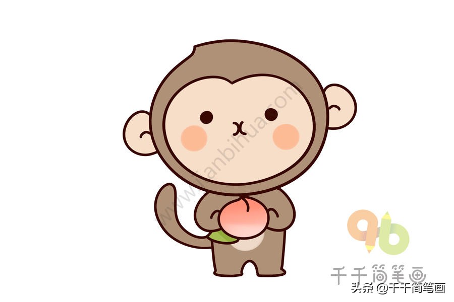 简笔画猴子的画法（10种可爱的小猴子简笔画合集）