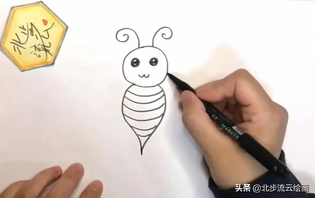 小蜜蜂怎么画（最简单的小蜜蜂图画）