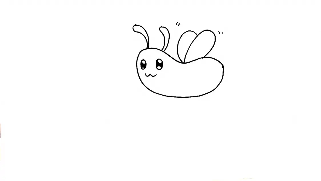 简笔画蜜蜂的简单画法（6步教你学会画小蜜蜂简笔画）