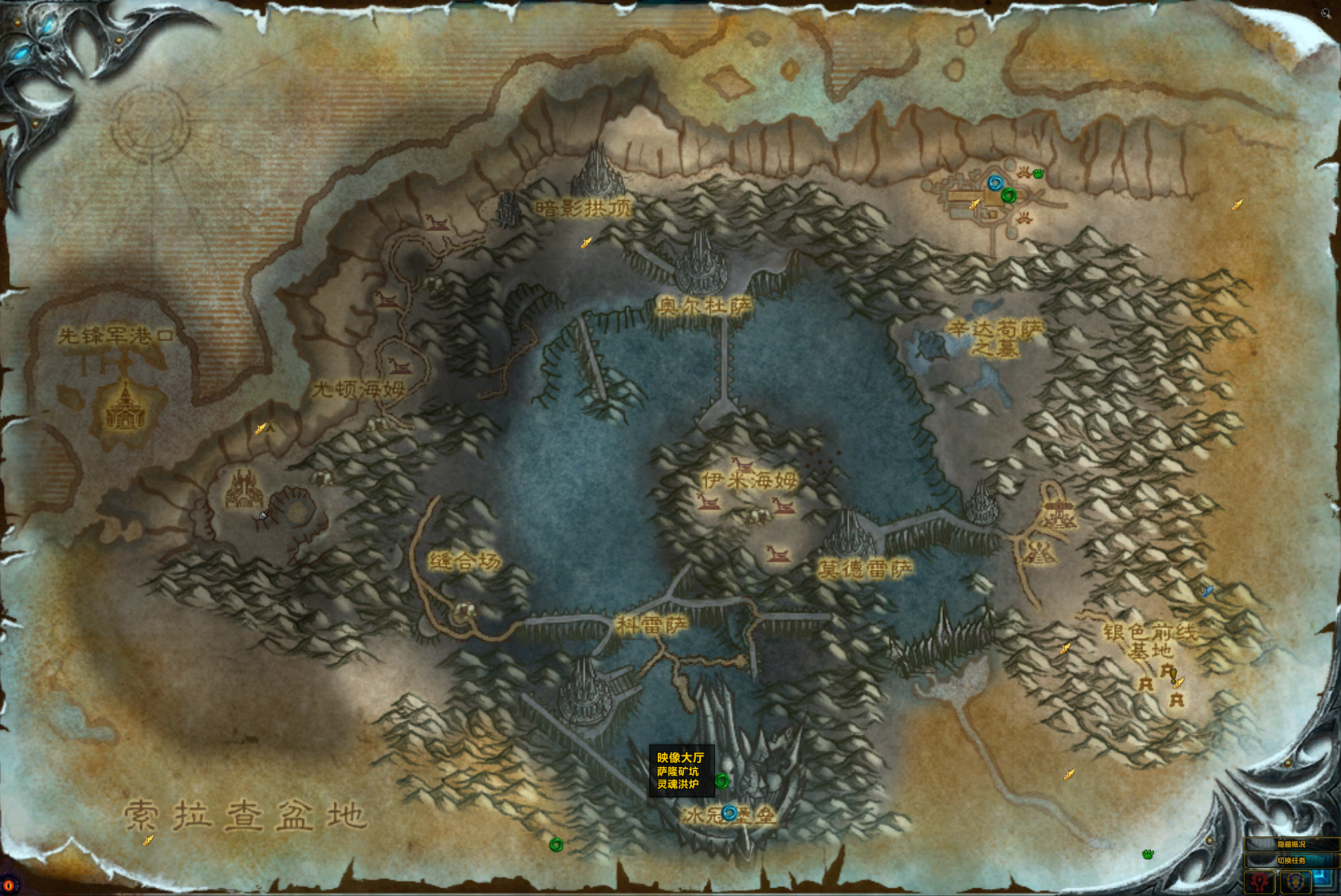 魔兽世界萨隆矿坑入口在哪（附魔兽世界区域地图所有副本入口位置标识）